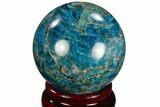 Bright Blue Apatite Sphere - Madagascar #121810-1